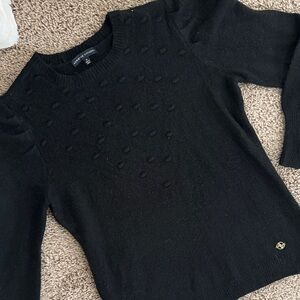 Adrienne Vittadini Black Textured Sweater